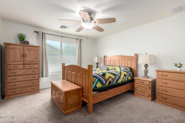 4112 E Shadow Branch Dr, Tucson, AZ 85756 - bedroom with light carpet and ceiling fan