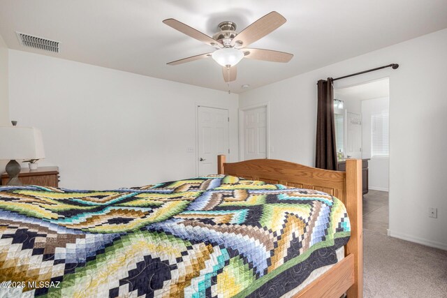 4112 E Shadow Branch Dr, Tucson, AZ 85756 - carpeted bedroom with baseboards and a ceiling fan