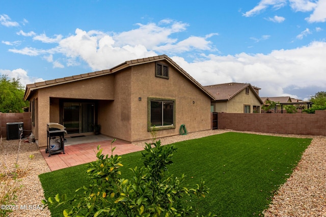 4112 E Shadow Branch Dr, Tucson, AZ 85756 - back of house with cooling unit, stucco siding, and a patio area