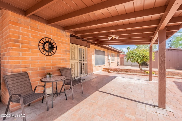 2501 W Calle Paraiso, Tucson, AZ 85745 - view of patio / terrace featuring ceiling fan
