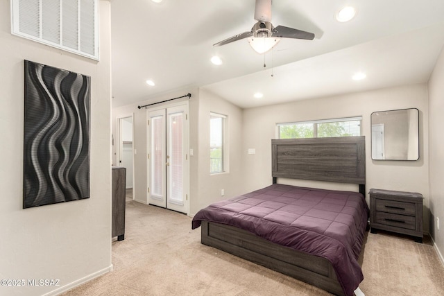 318 N Hasman Dr, Tucson, AZ 85745 - carpeted bedroom with baseboards, recessed lighting, and a ceiling fan