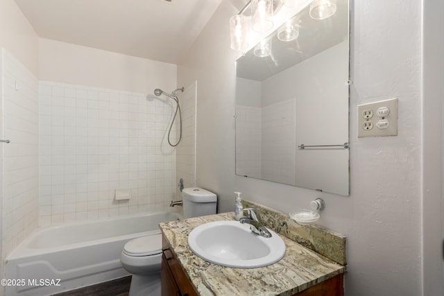 1238 S Camino Seco, Tucson, AZ 85710 - full bathroom with vanity, toilet, and shower / bath combination