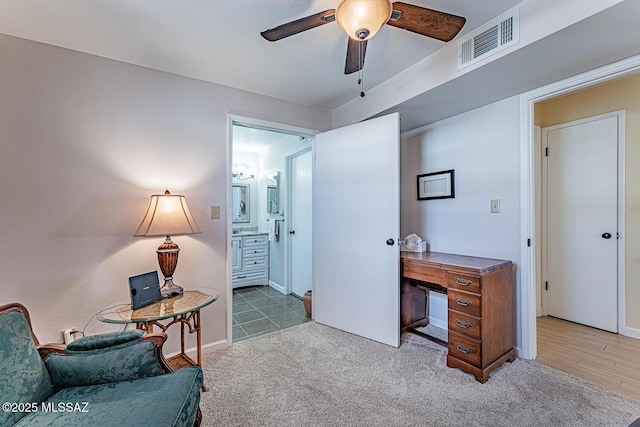 303 S Paseo Cerro Unit A, Green Valley, AZ 85614 - home office featuring a ceiling fan and baseboards