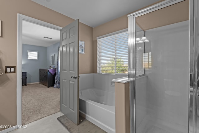 17213 S Mesa Shadows Dr, Vail, AZ 85641 - bathroom featuring a bath and a stall shower