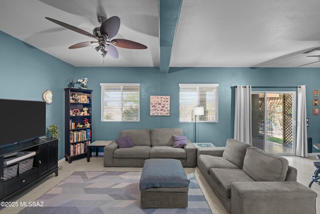17213 S Mesa Shadows Dr, Vail, AZ 85641 - living area with ceiling fan and baseboards