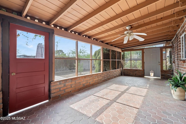 1709 S Avenida Sirio, Tucson, AZ 85710 - unfurnished sunroom featuring a ceiling fan