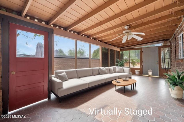 1709 S Avenida Sirio, Tucson, AZ 85710 - sunroom / solarium with outdoor lounge area and ceiling fan