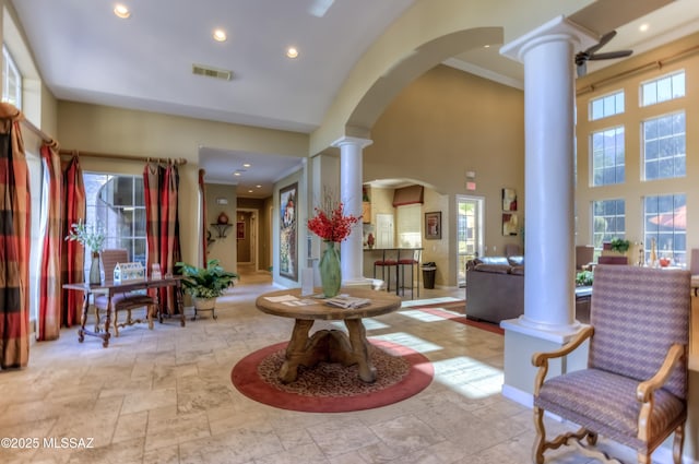 1500 E Pusch Wilderness Dr Unit 10106, Tucson, AZ 85737 - building lobby featuring a high ceiling and recessed lighting