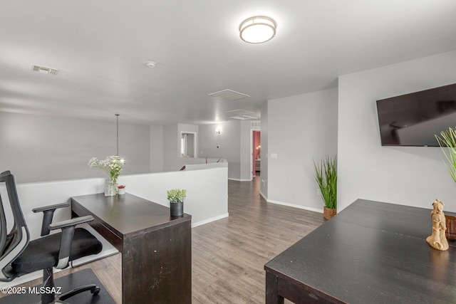 8751 W Saguaro Moon Rd, Marana, AZ 85653 - office featuring wood finished floors and baseboards