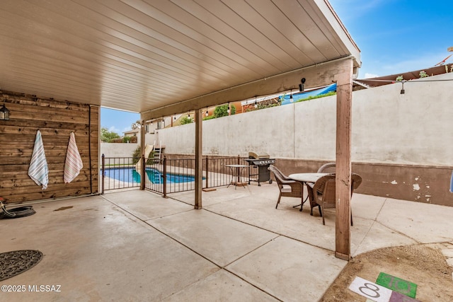 4522 W Vander Bie Pl, Tucson, AZ 85741 - fenced backyard featuring a patio, outdoor dining space, and area for grilling