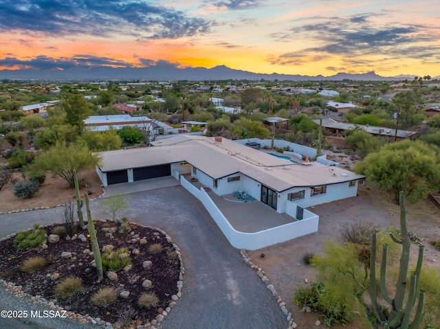 835 E Camino De Fray Marcos, Tucson, AZ 85718 - aerial view of property and surrounding area with a mountain backdrop