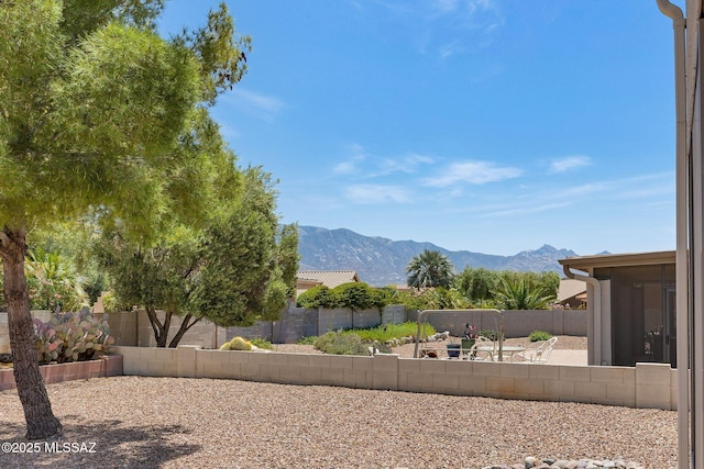 37671 S Hill Side Dr, Tucson, AZ 85739 - fenced backyard with a mountain view and a patio