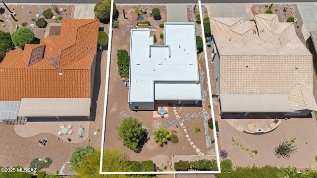 37671 S Hill Side Dr, Tucson, AZ 85739 - aerial view of property's location with property boundaries highlighted