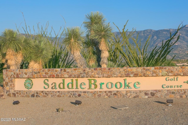 37671 S Hill Side Dr, Tucson, AZ 85739 - community / neighborhood sign featuring a mountain view