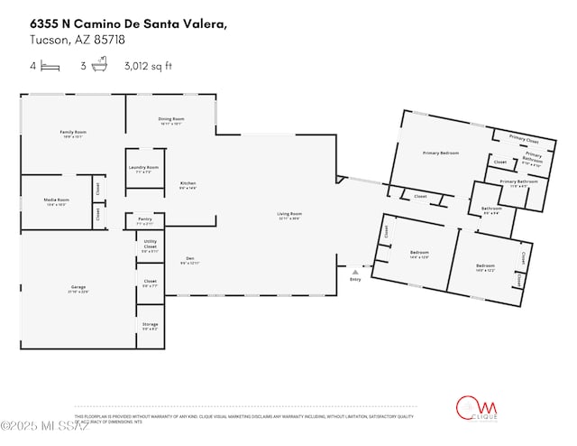 6355 N Camino De Santa Valera, Tucson, AZ 85718 - room layout