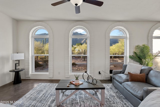 6355 N Camino De Santa Valera, Tucson, AZ 85718 - living area featuring ceiling fan