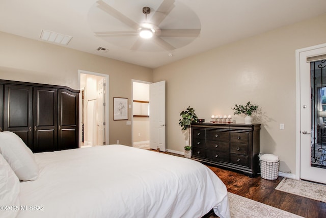 5457 S Canyon Oak Dr, Tucson, AZ 85747 - bedroom featuring wood finished floors, baseboards, and ceiling fan