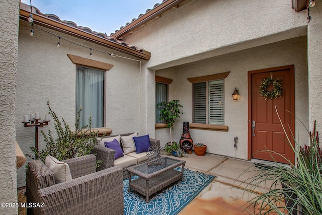 5457 S Canyon Oak Dr, Tucson, AZ 85747 - view of patio with an outdoor living space