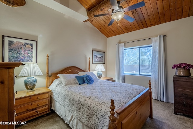 11569 E Speedway Blvd, Tucson, AZ 85748 - bedroom with carpet floors, wooden ceiling, and ceiling fan