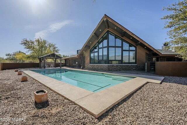 11569 E Speedway Blvd, Tucson, AZ 85748 - view of pool with a gazebo and a patio