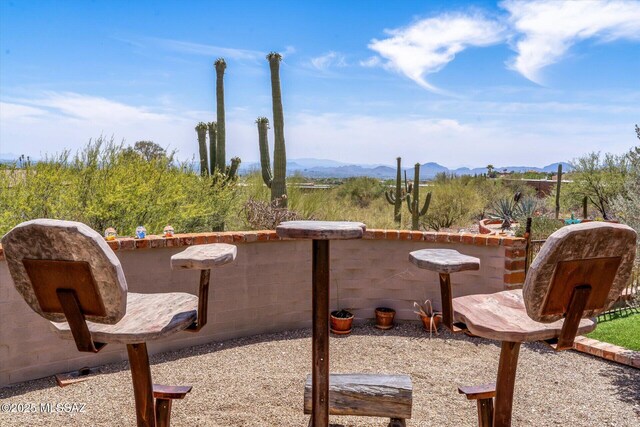 6731 N Pontatoc Rd, Tucson, AZ 85718 - view of patio / terrace with a mountain view