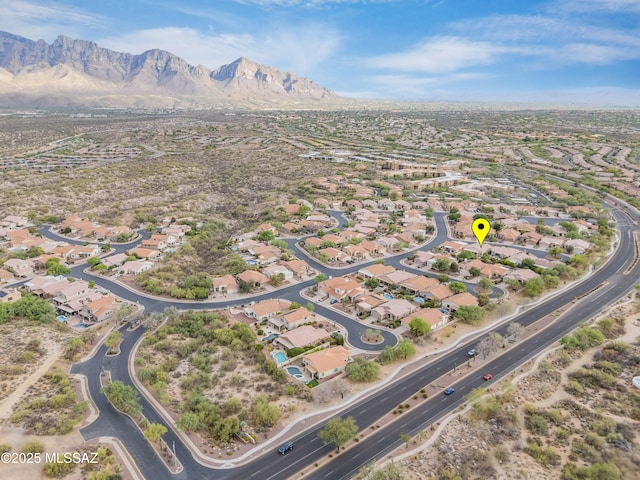 246 W Tabascoe Pl, Oro Valley, AZ 85755 - aerial overview of property's location with mountains and nearby suburban area