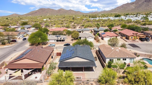3347 S Desert Scroll Pl, Tucson, AZ 85735 - aerial view of residential area featuring a mountain backdrop
