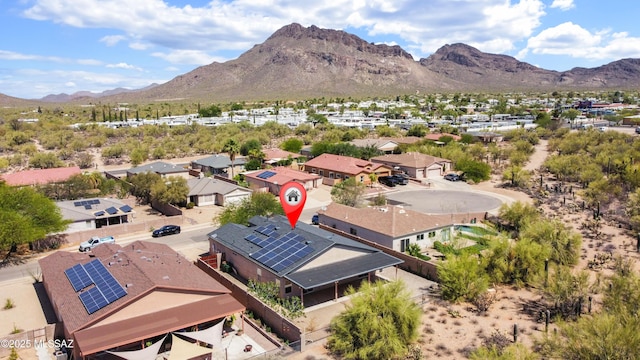 3347 S Desert Scroll Pl, Tucson, AZ 85735 - aerial perspective of suburban area featuring mountains