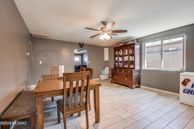 3758 E Ellington Pl, Tucson, AZ 85713 - dining room featuring ceiling fan