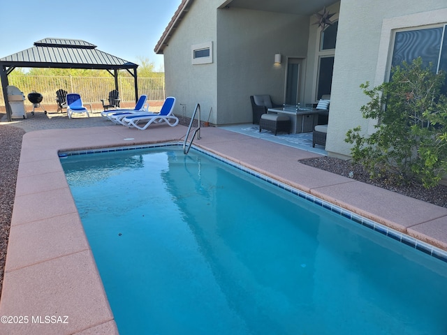 17144 S Scarlet Cliff Pl, Vail, AZ 85641 - view of pool featuring a patio area and a gazebo