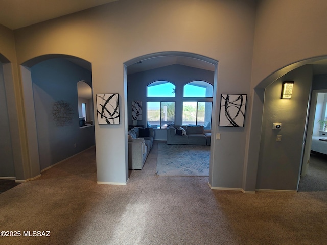 17144 S Scarlet Cliff Pl, Vail, AZ 85641 - entryway featuring carpet floors, arched walkways, and baseboards