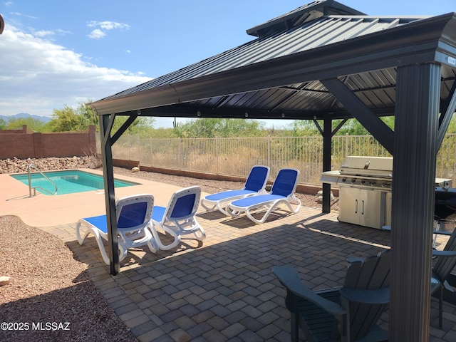 17144 S Scarlet Cliff Pl, Vail, AZ 85641 - fenced backyard featuring a gazebo, a patio, and area for grilling
