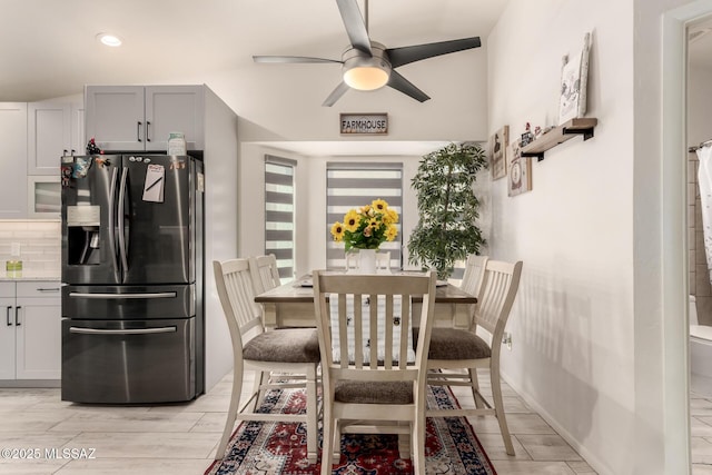 5831 N Moonbrook Rd, Tucson, AZ 85741 - dining space featuring a ceiling fan and recessed lighting