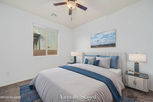 11324 Granite Gulch Way, Tucson, AZ 85747 - bedroom featuring carpet, baseboards, and ceiling fan