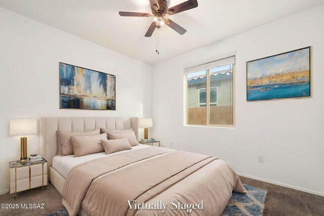 11324 Granite Gulch Way, Tucson, AZ 85747 - carpeted bedroom with baseboards and a ceiling fan
