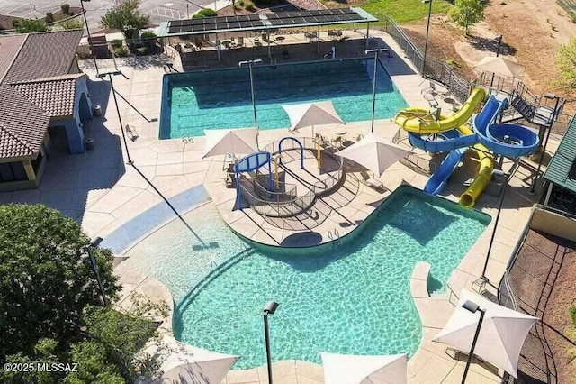 22100 E Statehood Ln, Red Rock, AZ 85145 - community pool with a patio area and a water slide