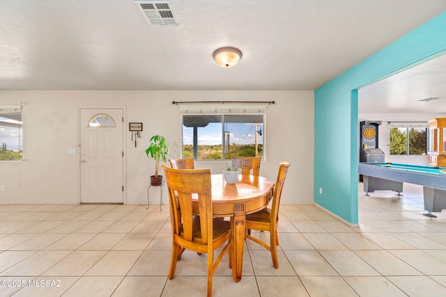 1448 N Calle Futura, Oracle, AZ 85623 - dining space with plenty of natural light, light tile patterned flooring, and pool table