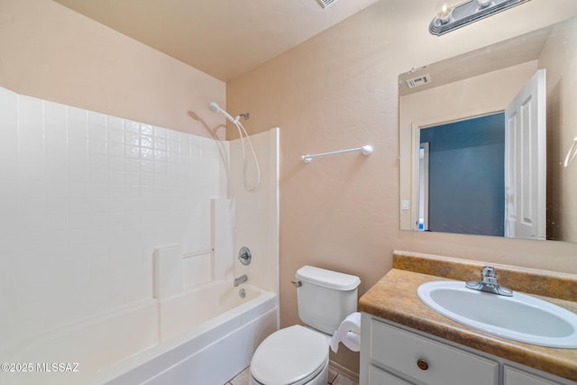 1448 N Calle Futura, Oracle, AZ 85623 - bathroom featuring toilet, vanity, and  shower combination