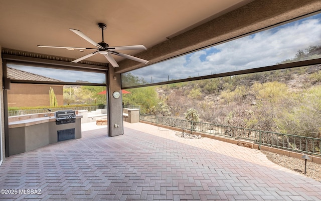 13570 N Nightstar Ct, Marana, AZ 85658 - view of patio featuring ceiling fan
