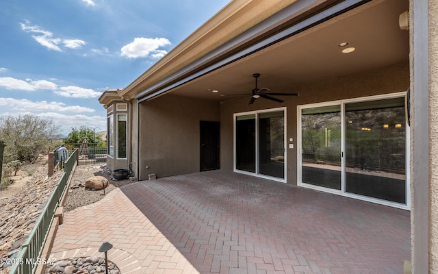 13570 N Nightstar Ct, Marana, AZ 85658 - view of patio featuring ceiling fan