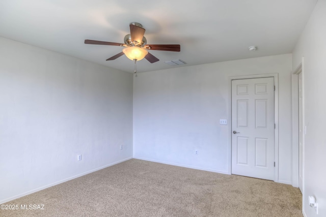 7077 S Cottontail Run Ave, Tucson, AZ 85756 - carpeted empty room with a ceiling fan, a smoke detector, and baseboards