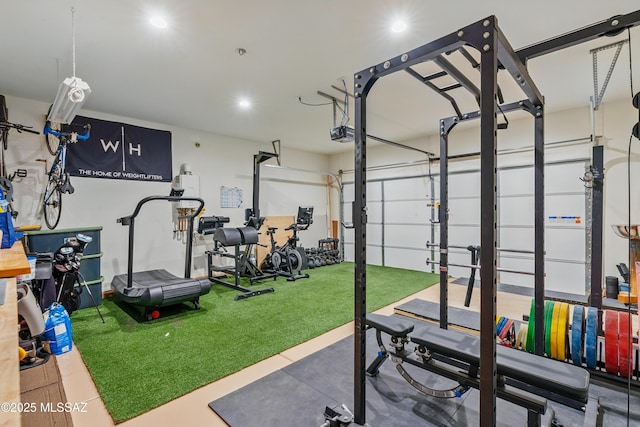208 E Calle Trona, Green Valley, AZ 85614 - exercise area with recessed lighting