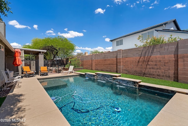 9510 E Danforth Pl, Tucson, AZ 85747 - view of pool with a fenced backyard and a patio