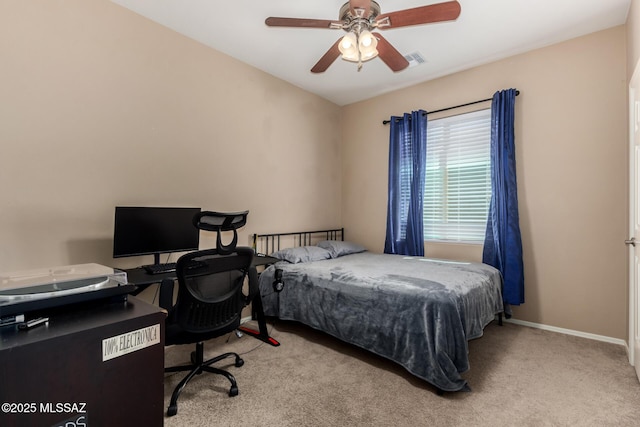 102 E Forrest Feezor St, Vail, AZ 85641 - bedroom with carpet, a desk, baseboards, and ceiling fan