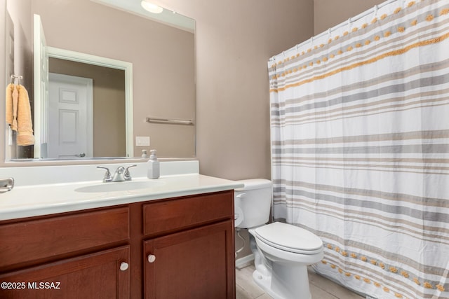 102 E Forrest Feezor St, Vail, AZ 85641 - full bathroom with toilet, vanity, tile patterned floors, and a shower with curtain