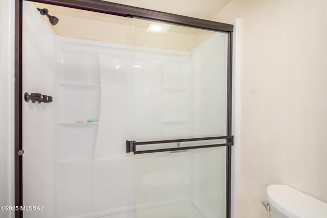 7916 E Colette Cir Unit 51, Tucson, AZ 85710 - bathroom featuring a shower stall and toilet