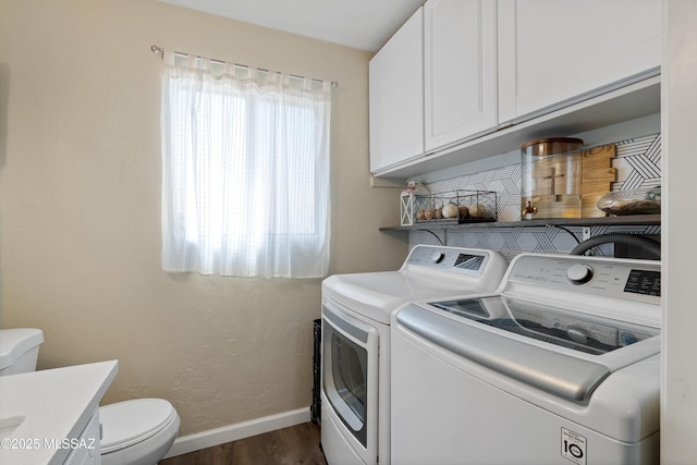 745 N Las Flores Dr, Oracle, AZ 85623 - laundry room featuring separate washer and dryer and dark wood finished floors