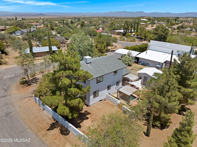 745 N Las Flores Dr, Oracle, AZ 85623 - aerial view of residential area with a mountain backdrop