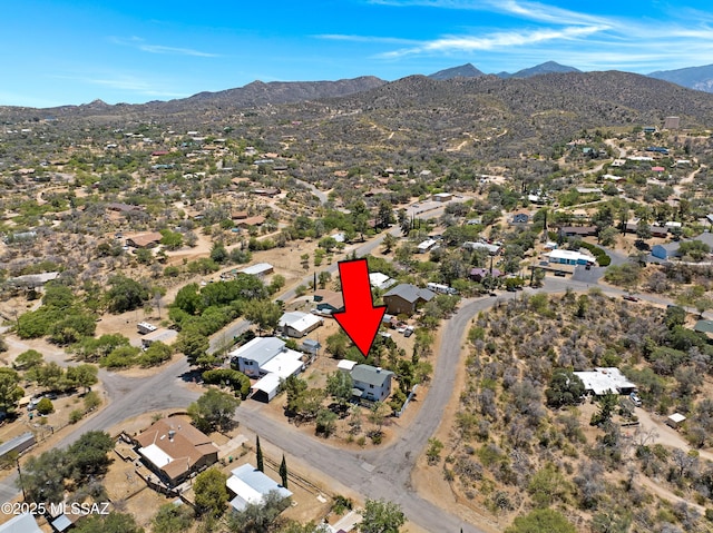 745 N Las Flores Dr, Oracle, AZ 85623 - aerial view of property's location with mountains