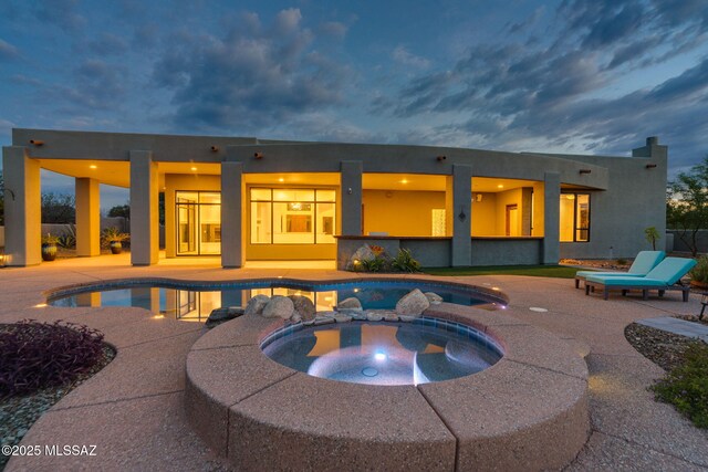 8505 S Circle C Ranch Rd, Vail, AZ 85641 - outdoor pool with an in-ground hot tub and a patio area